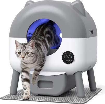 Automatic Self-Cleaning Two-Tone Cat Ear Design Cat Litter Box