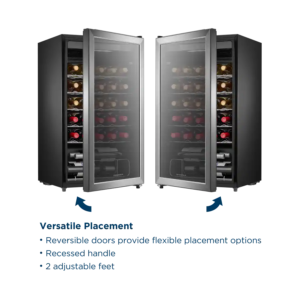 29 Bottle Wine Cooler with ENERGY STAR Certification – Stainless Steel Look