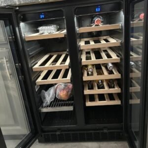 Dual Zone Wine and Beverage Cooler with Glass Doors – Stainless Steel