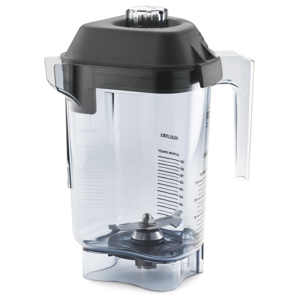 Vitamix 15981 32 Oz Clear Replacement Tritan Container Lid And Blade For The Quiet One Blending Station Advance tang 2 Blending Station And Drink Machine Advance-7 1/8″L X 8 1/8″W X 8 5/8″