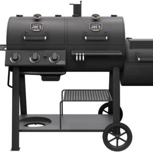 Oklahoma Joe’s Canyon Combo Dual Fuel 3-Burner Propane Gas and Charcoal Smoker and Grill with 1031 sq. in. Cooking Area in Black