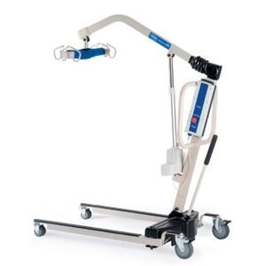 Invacare Reliant 450 Battery-Powered Patient Lift with Low-Base | 450 lb Capacity Power Lift | Includes 2 Batteries, Wall Charger, and Padded 6-Point Swivel Bar | Floor-to-High Bed Transfer