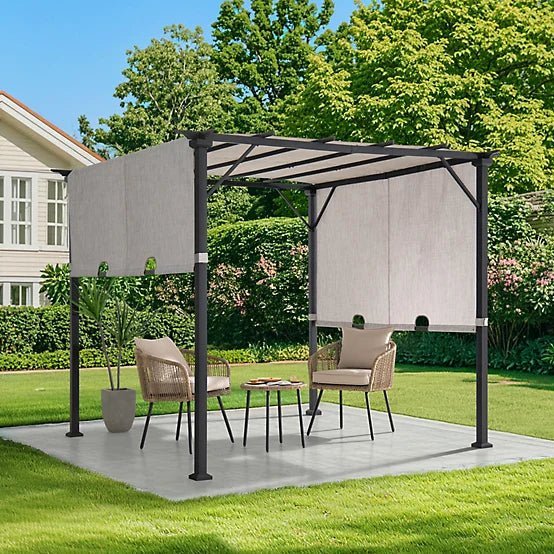Outdoor Steel Pergola With Shade