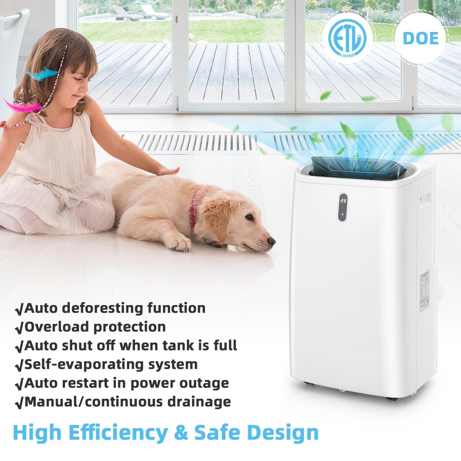 14,000 BTU 4-in-1 Portable AC with Heat & WiFi - Image 2