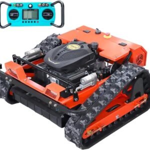 INFRONT Remote Control Lawn Mower – All Terrain Tracks, 45° Slope Climbing, Gas Electric Hybrid, High Power Strong Mower