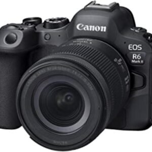 Canon EOS R6 Mark II Mirrorless Camera RF24-105mm F4-7.1 is STM Lens Kit, Full-Frame Hybrid Camera, 24.2 Megapixel CMOS Sensor, Photo and Video Capabilities, Black | 24.2MP Full-Frame, Digic X, Dual Pixel CMOS Af Ii, Ibis Up to 8 Stops, 6k→4k60, Rf 24-105