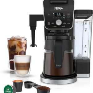 Ninja Hot and Iced Coffee Maker, Single Serve Coffee Maker and Drip Coffee Machine, DualBrew Pro Specialty 12-Cup with K-Cup Combo, Includes Permanent Filter, CFP307