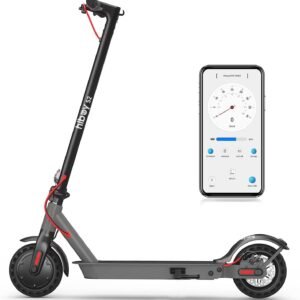 Hiboy S2 Electric Scooter – 8.5″ Solid Tires – Up to 17 Miles Long-Range & 19 MPH Portable Folding Commuting Scooter for Adults with Double Braking System and App