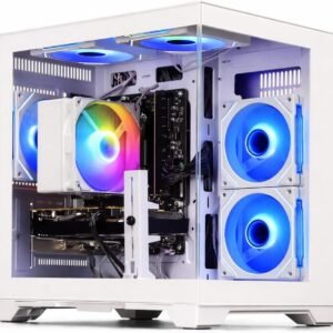 LXZ Gaming PC Desktop – Ryzen 5 5500 | GeForce RTX 3050 6GB | 16GB DDR4 | 512GB NVME SSD | DP/HDMI/DVI, Prebuilt Tower Computer for Gaming, Home and Office (White)