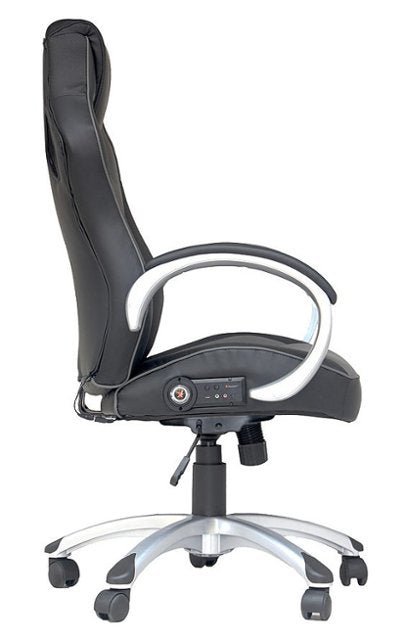 X Rocker – Rogue Sound Office Chair with Fixed Arms and 2.0 Bluetooth – Gray and Black - Image 6