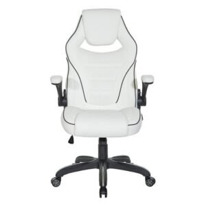 OSP Home Furnishings – Xeno Gaming Chair in Faux Leather – White