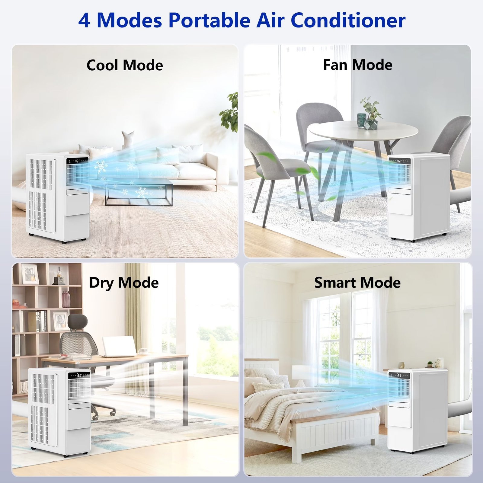 12000 BTU Portable Air Conditioner for Room up to 500 Sq. ft, 3-in-1 Portable AC - Image 5