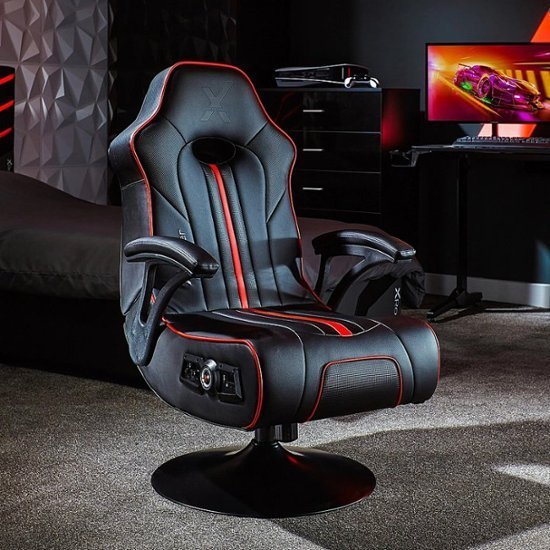 X Rocker – Torque Bluetooth Audio Pedestal Gaming Chair with Subwoofer and Vibration – Black - Image 2