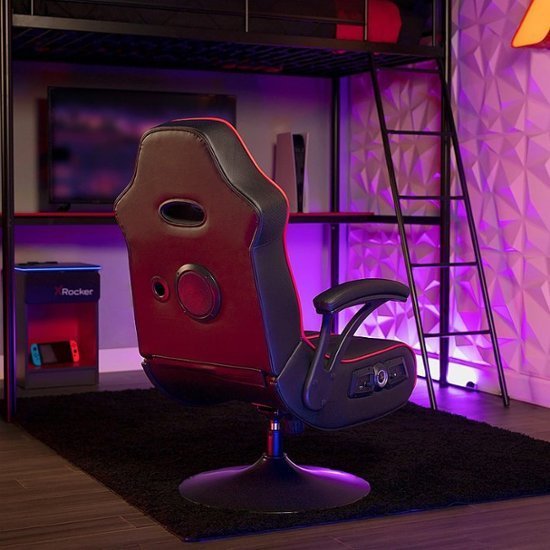X Rocker – Torque Bluetooth Audio Pedestal Gaming Chair with Subwoofer and Vibration – Black - Image 4