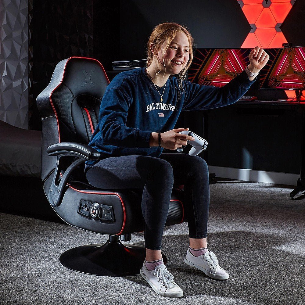 X Rocker – Torque Bluetooth Audio Pedestal Gaming Chair with Subwoofer and Vibration – Black - Image 5