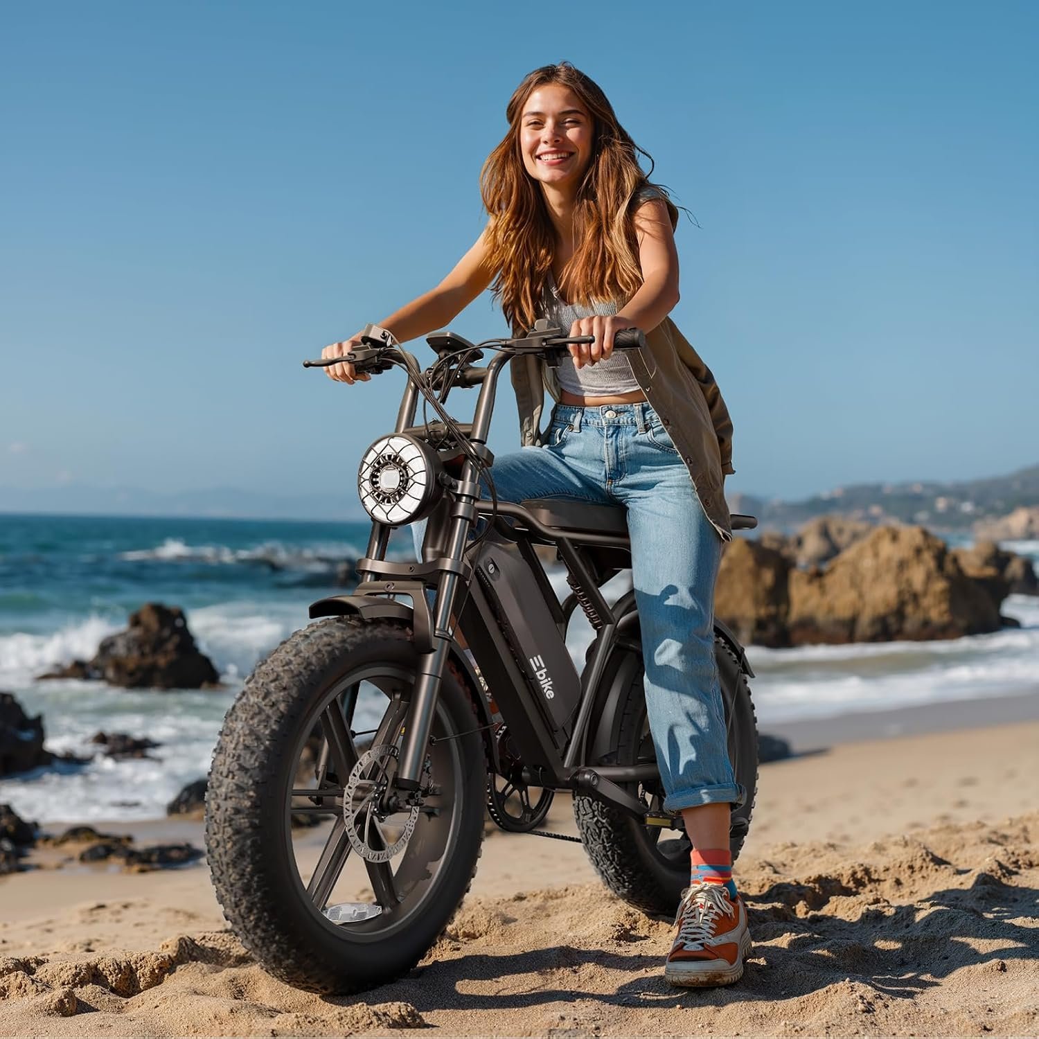 TST Electric Bike for Adults, 1500W Peak Motor 60 Miles Fat Tire Ebike with 48V 15Ah Removable Battery 20″ Fat Tire Electric Bike, Full Suspension and 7-Speed - Image 7