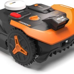 WORX Landroid Vision Cloud Robot Lawn Mower, No Perimeter Wire Robot Mower for 1/4 Acre, AI Obstacle Avoidance and RTK Cloud Navigation, 30% Slope, Auto Mapping, App Control, WR310