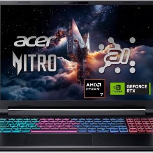 Acer Nitro V 16S AI Gaming Laptop | AMD Ryzen 7 260 Processor | NVIDIA GeForce RTX 5060 Laptop GPU (572 AI Tops) | 16″ WUXGA IPS 180Hz Display | 32GB DDR5 | 1TB Gen 4 SSD | Wi-Fi 6 | ANV16S-41-R2AJ