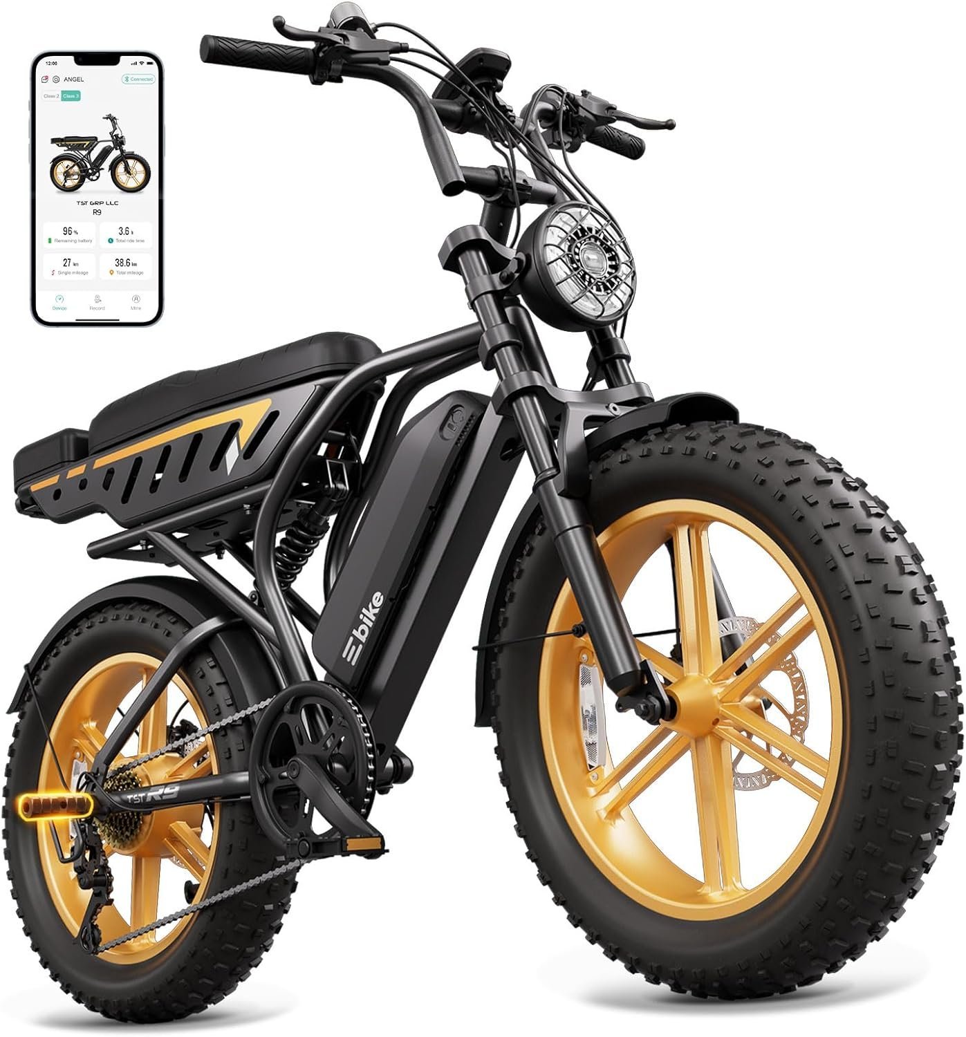 TST Electric Bike for Adults, 1500W Peak Motor 60 Miles Fat Tire Ebike with 48V 15Ah Removable Battery 20″ Fat Tire Electric Bike, Full Suspension and 7-Speed - Image 12