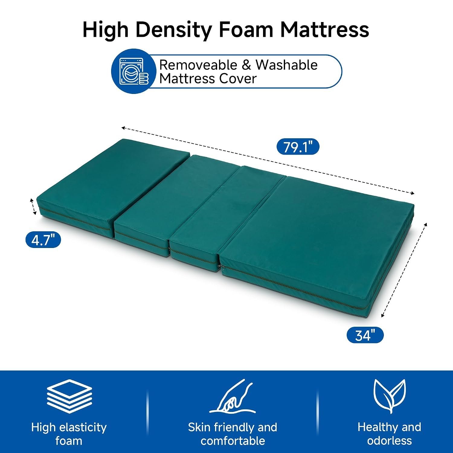 Real Relax Premium 3 Function Full Electric Hospital Bed (with Mattress & IV Pole), Premium Medical Hospital Beds, with Locking Casters, Motor, 530LBS Loading, Includes Sheets (2X) - Image 6