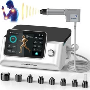 2026 Upgraded Shockwave Therapy Machine, Non-Invasive Extracorporeal ESWT Shockwave Therapy with 8 Heads for Pain Relief, Muscle, Joint & Tissue Regeneration, 10 bar & 10 Modes for Home & Institution