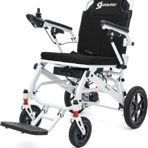 Aotedor Electric Wheelchairs for Adults,22 Miles Long Travel Range with 2 Lithium Batteries All Terrain Power Wheelchair,Ultra Lightweight 39Lbs Folding Compact Motorized Wheelchair,Airline Approved