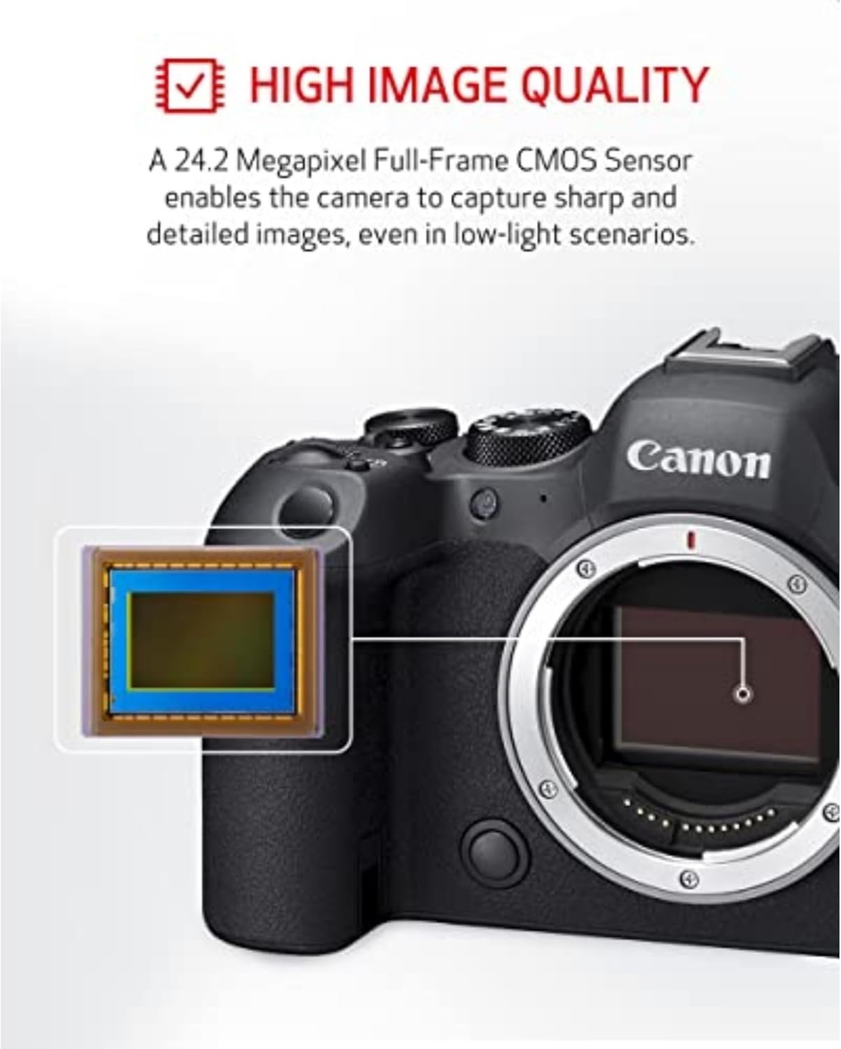 Canon EOS R6 Mark II Mirrorless Camera RF24-105mm F4-7.1 is STM Lens Kit, Full-Frame Hybrid Camera, 24.2 Megapixel CMOS Sensor, Photo and Video Capabilities, Black | 24.2MP Full-Frame, Digic X, Dual Pixel CMOS Af Ii, Ibis Up to 8 Stops, 6k→4k60, Rf 24-105 - Image 3