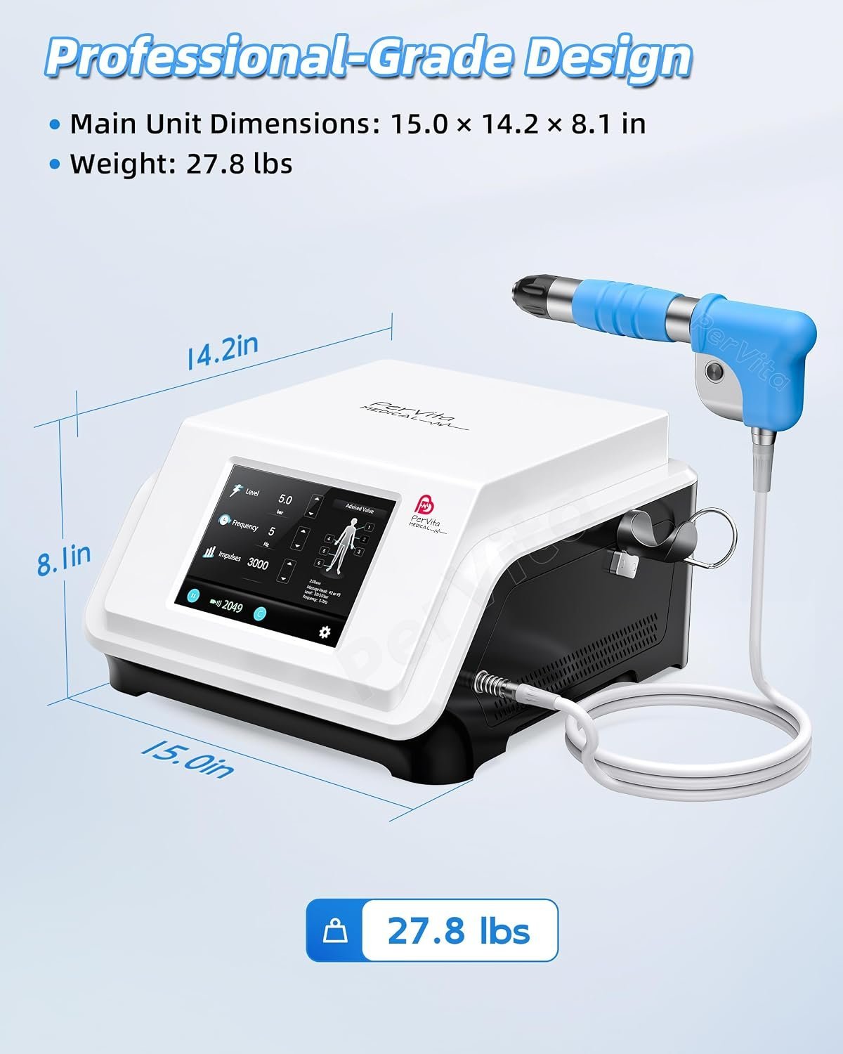 PerVita Medical Extracorporeal Shock Wave Therapy ESWT Machine for Joint and Muscle Pain Relief, Muscle and Bone Tissue Regeneration, Painless, Non-Invasive, No Side Effects, PSP20 - Image 6