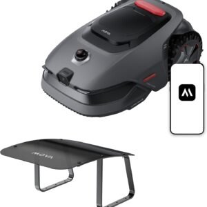 MOVA LiDAX Ultra 1000 Robot Lawn Mower Wire Free with Garage for 1/4 Acre, RTK-Free+360° 3D LiDAR+AI Vision Mapping, Zero-Edge Cutting, Cutting Height 1.2″-3.9″, 45% Slope, 150 Managed Zones Dual Maps