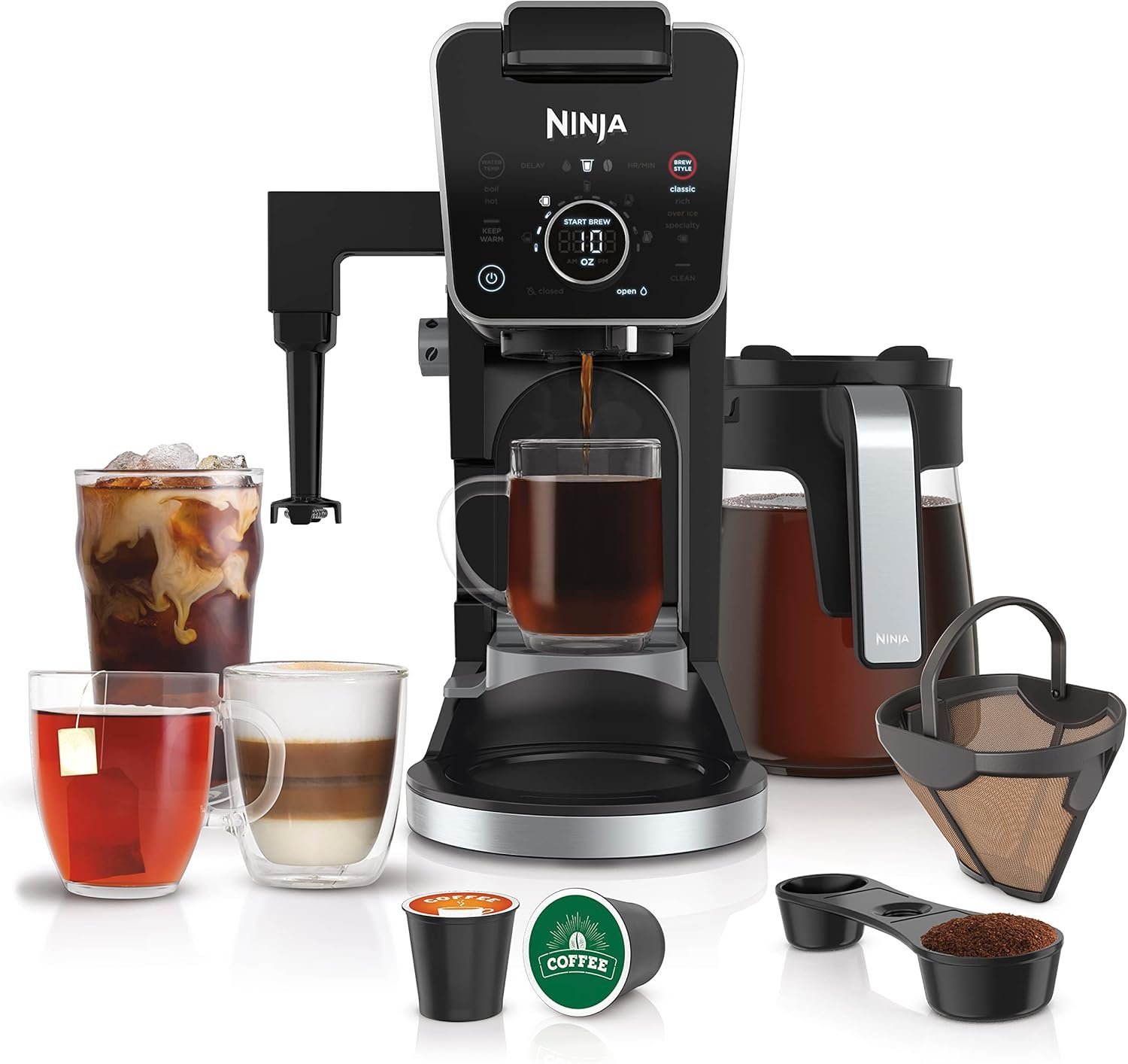 Ninja Hot and Iced Coffee Maker, Single Serve Coffee Maker and Drip Coffee Machine, DualBrew Pro Specialty 12-Cup with K-Cup Combo, Includes Permanent Filter, CFP307 - Image 10