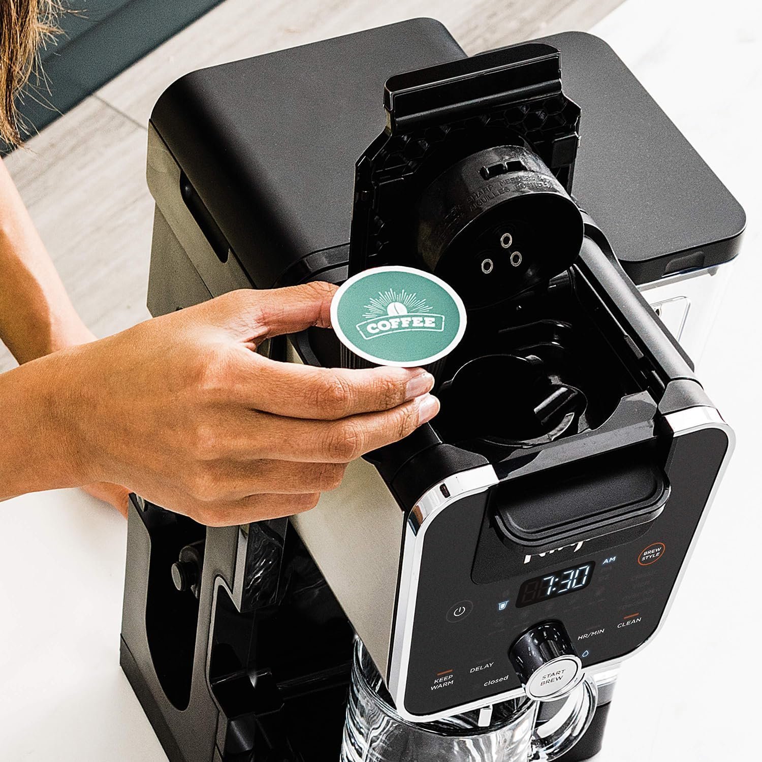 Ninja Hot and Iced Coffee Maker, Single Serve Coffee Maker and Drip Coffee Machine, DualBrew Pro Specialty 12-Cup with K-Cup Combo, Includes Permanent Filter, CFP307 - Image 3