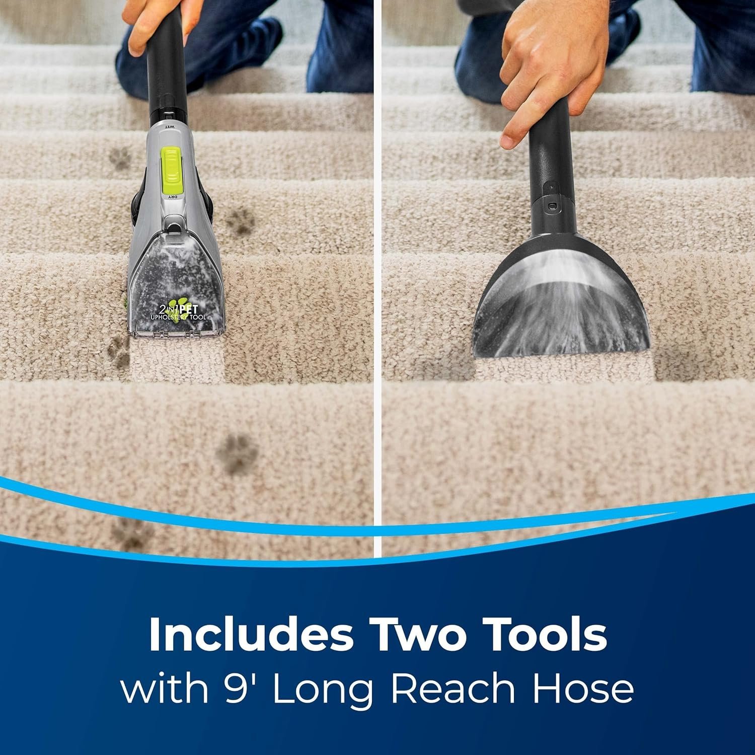 BISSELL Big Green Professional Carpet Cleaner with XL DirtLifter PowerBrush, 9-inch Long Reach Hose, 6-inch Tough Stain Tool, Includes BISSELL PRO MAX Formula with Stain Protect Technology - Image 5