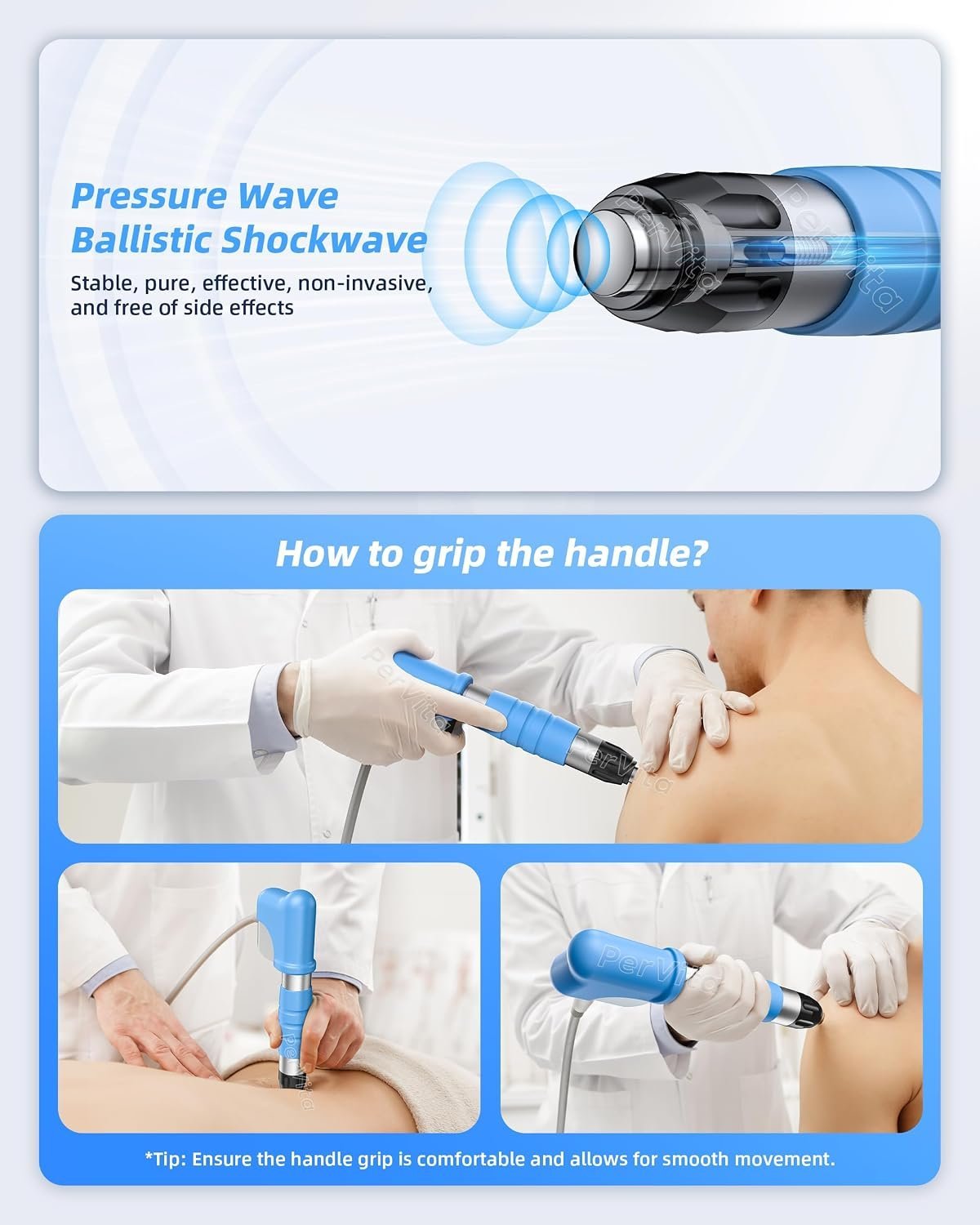 PerVita Medical Extracorporeal Shock Wave Therapy ESWT Machine for Joint and Muscle Pain Relief, Muscle and Bone Tissue Regeneration, Painless, Non-Invasive, No Side Effects, PSP20 - Image 7