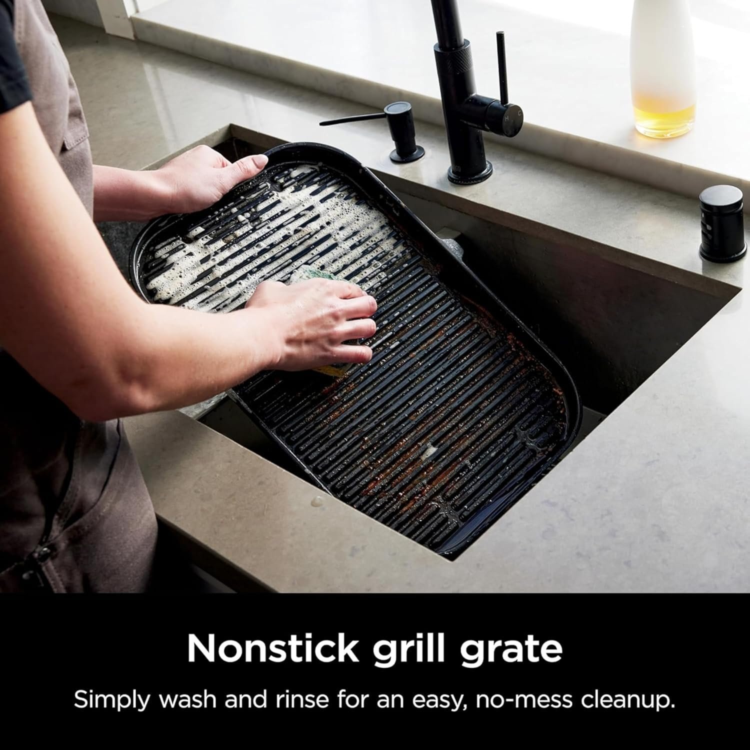 Ninja Woodfire Pro Connect XL Outdoor Grill & Smoker | Bluetooth, App Enabled | 7-in-1 Grill, BBQ Smoker, Outdoor Air Fryer | Woodfire Technology | Built-In Thermometer | Green & Gold | OG951GN2 - Image 9