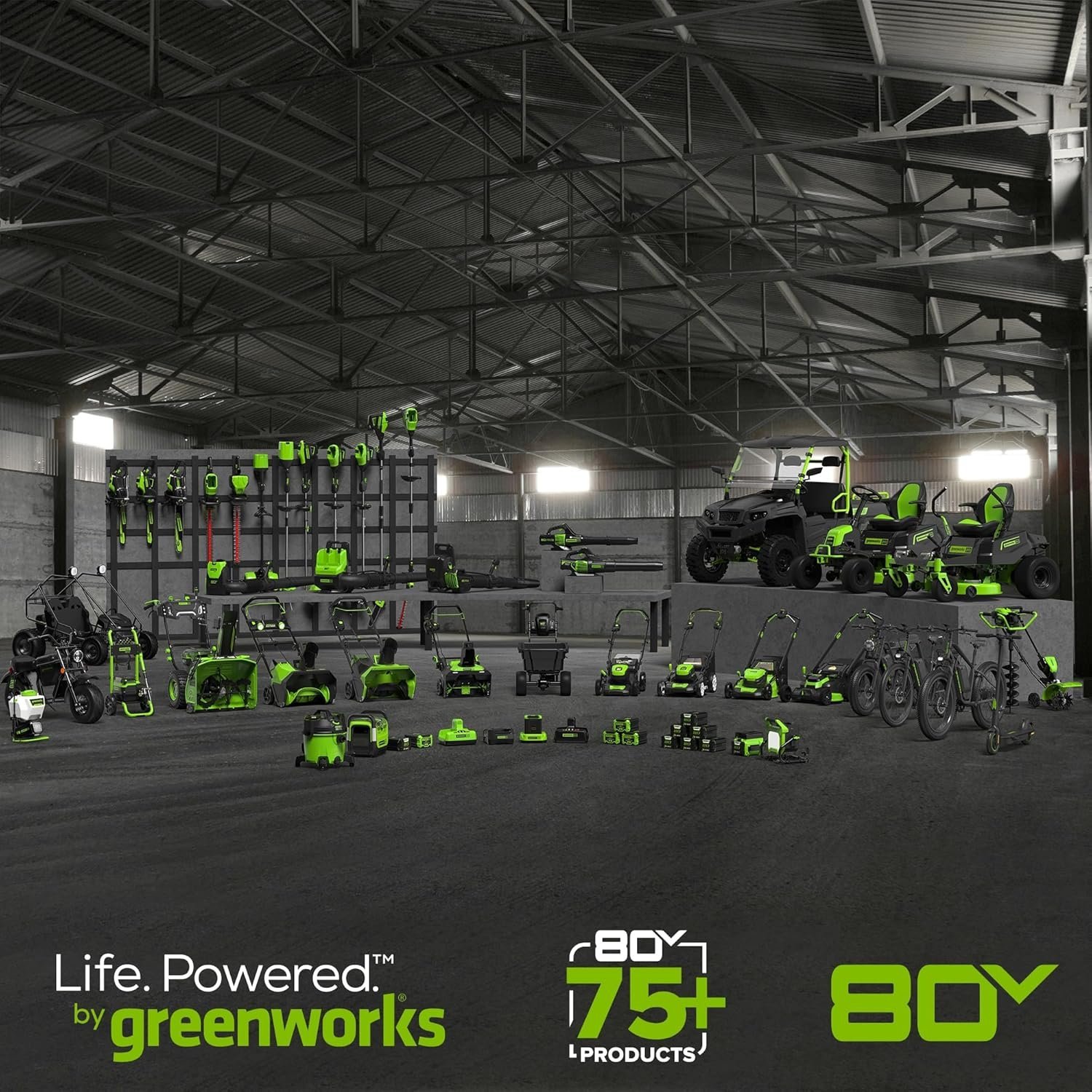 Greenworks 80V 42″ CrossoverZ Zero Turn Riding Lawn Mower, (6) 6.0Ah Batteries and 600W Charger - Image 21