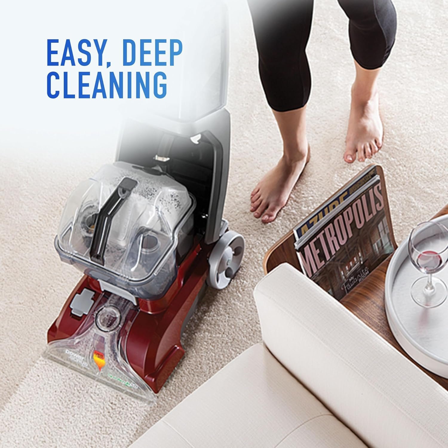 Hoover PowerScrub Deluxe Carpet Cleaner Machine for Carpet and Upholstery, Deep Cleaning Carpet Shampooer Machine with Multi-Purpose Tools, Pair Carpet Cleaner Solution - Image 11