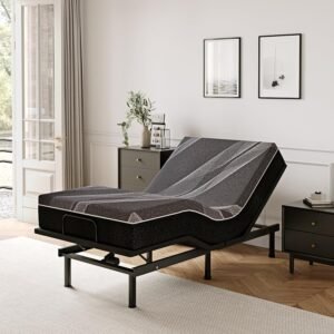 Dyonery Twin XL Adjustable Bed Base Frame with Wireless Remote + 12 Inch Twin XL Gel Memory Foam Mattress Bed in a Box, Head and Foot Incline, Zero Gravity, Fiberglass Free, 80″ × 38″