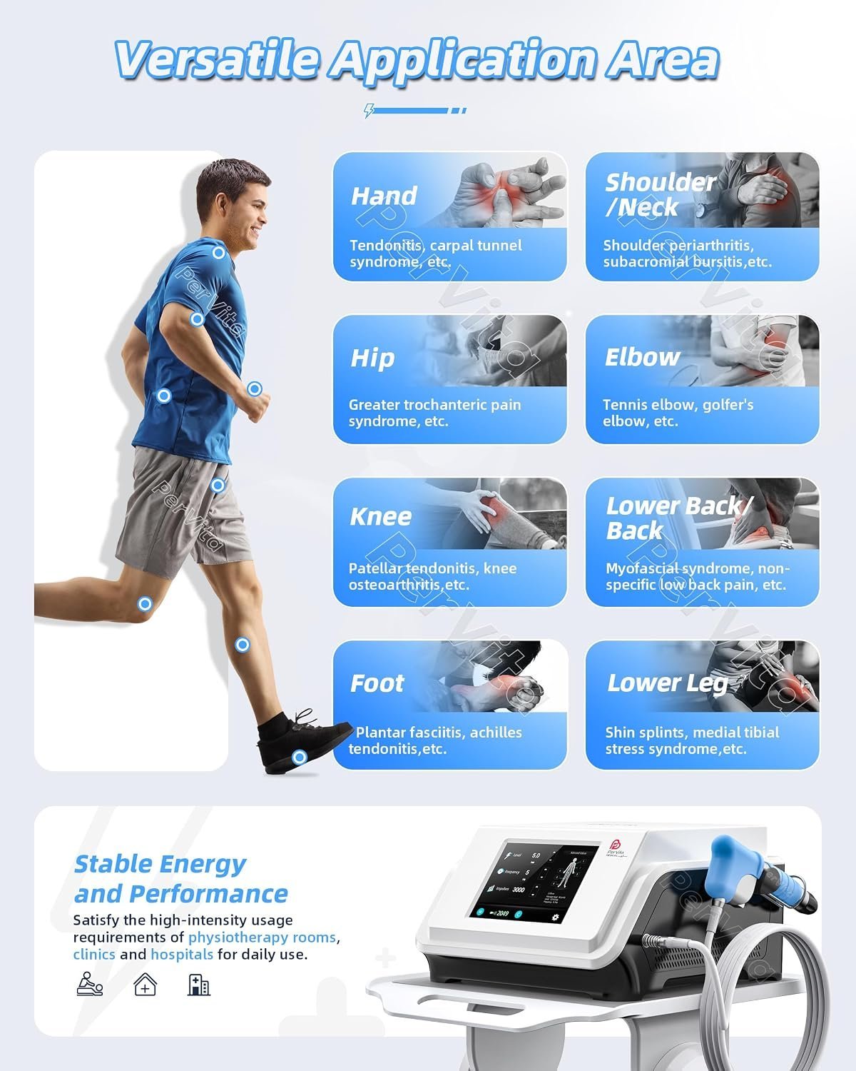 PerVita Medical Extracorporeal Shock Wave Therapy ESWT Machine for Joint and Muscle Pain Relief, Muscle and Bone Tissue Regeneration, Painless, Non-Invasive, No Side Effects, PSP20 - Image 2