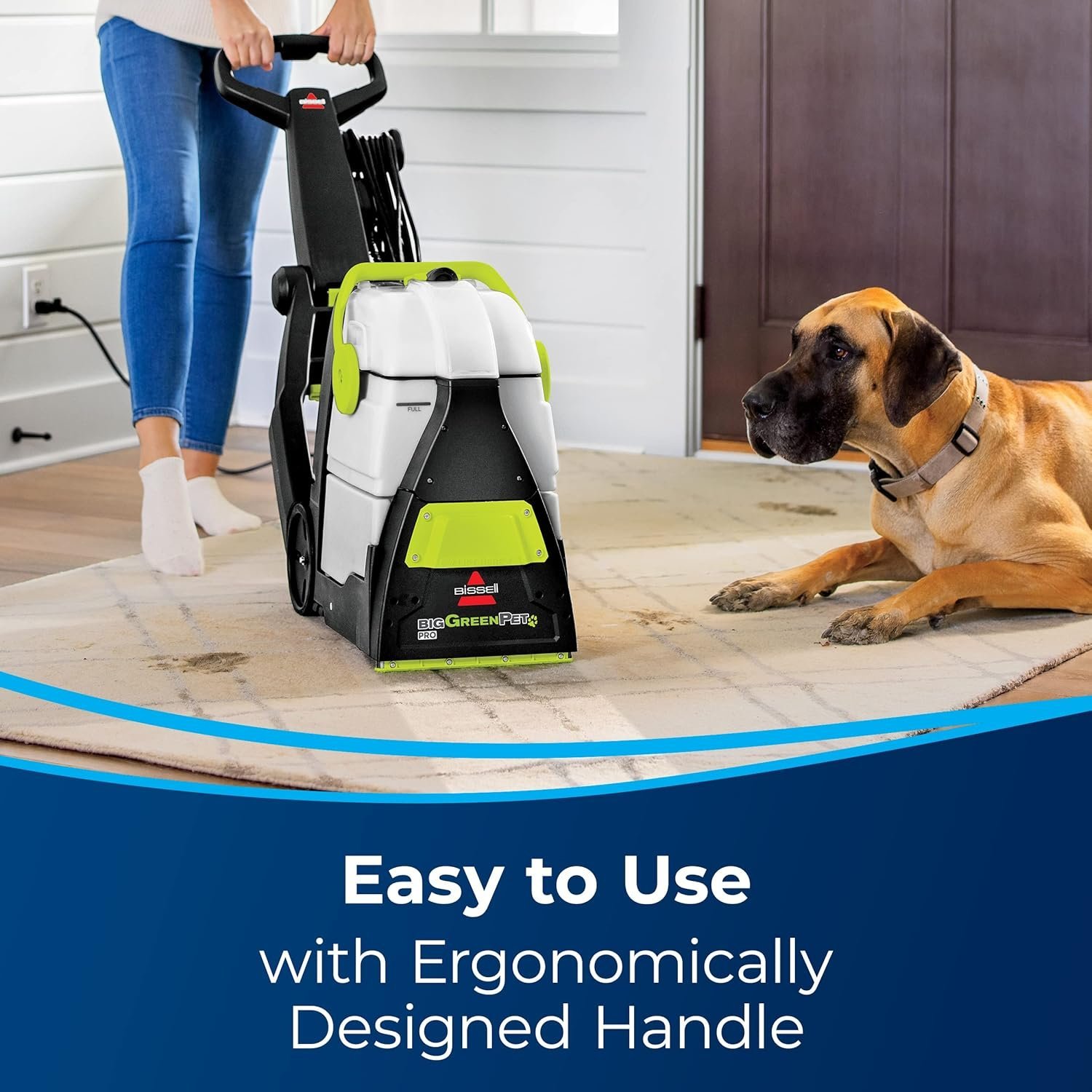 BISSELL Big Green Professional Carpet Cleaner with XL DirtLifter PowerBrush, 9-inch Long Reach Hose, 6-inch Tough Stain Tool, Includes BISSELL PRO MAX Formula with Stain Protect Technology - Image 6