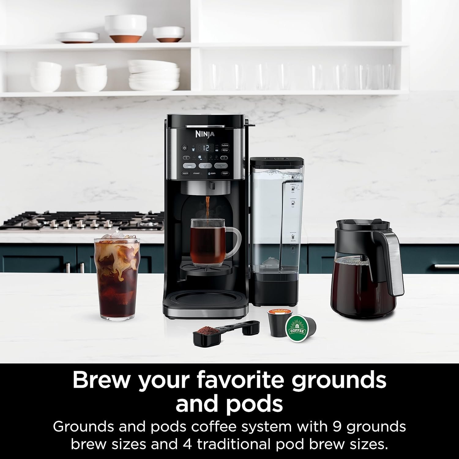 Ninja Hot and Iced Coffee Maker, Single Serve Coffee Maker and Drip Coffee Machine, DualBrew Pro Specialty 12-Cup with K-Cup Combo, Includes Permanent Filter, CFP307 - Image 19