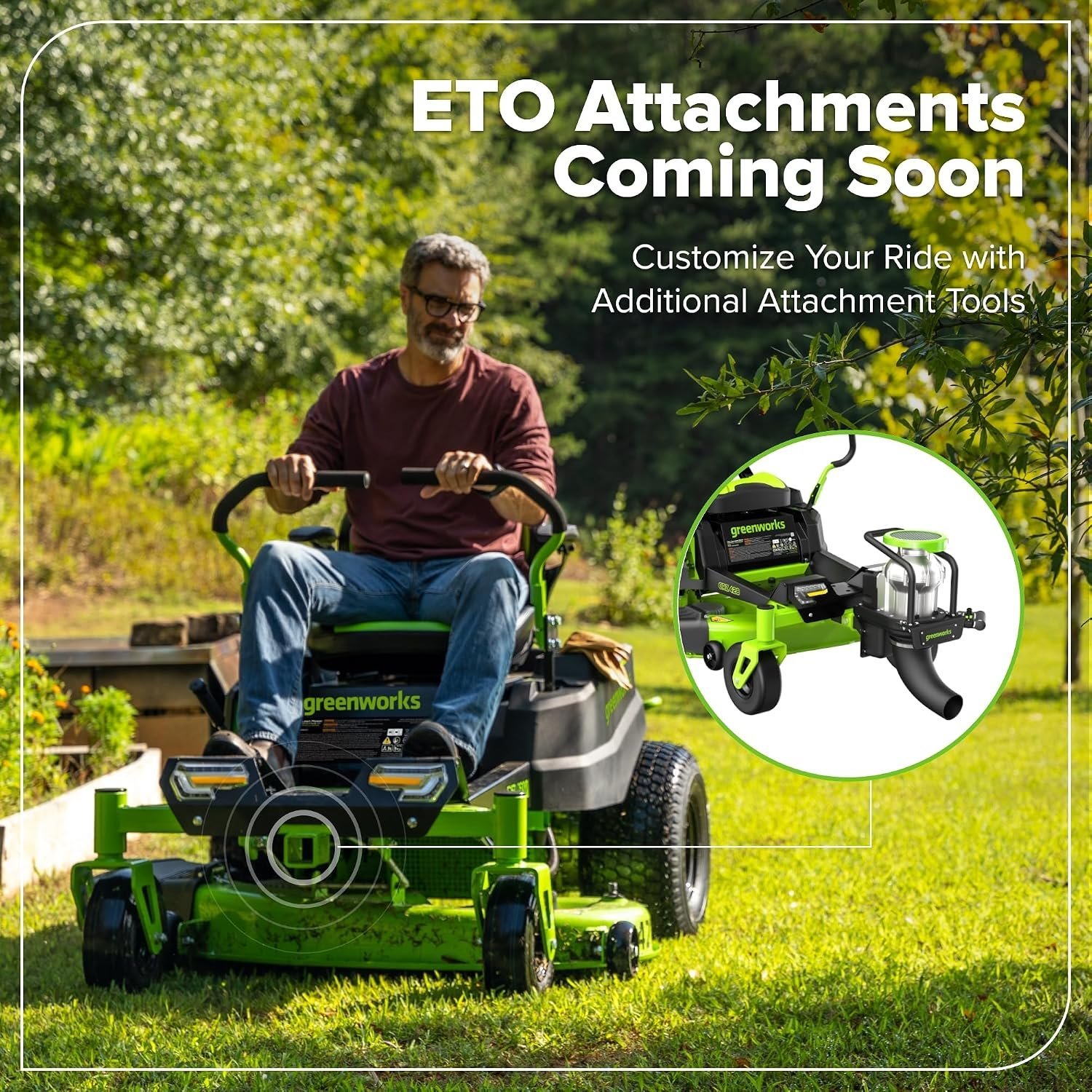 Greenworks 80V 42″ CrossoverZ Zero Turn Riding Lawn Mower, (6) 6.0Ah Batteries and 600W Charger - Image 20