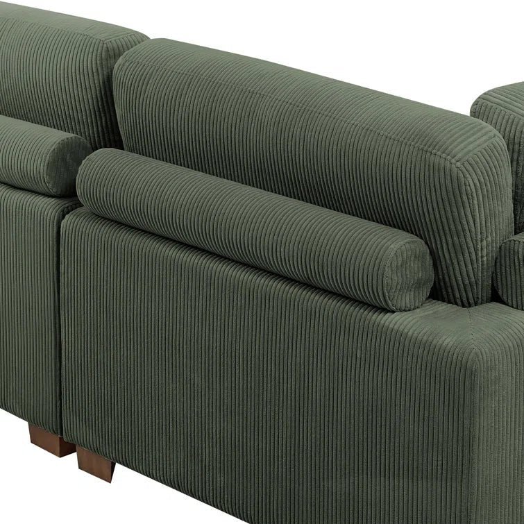 Aristedes 6 – Piece Corduroy Sectional - Image 9