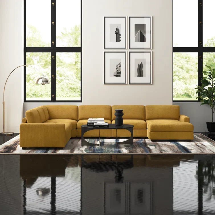 Aristedes 6 – Piece Corduroy Sectional - Image 18