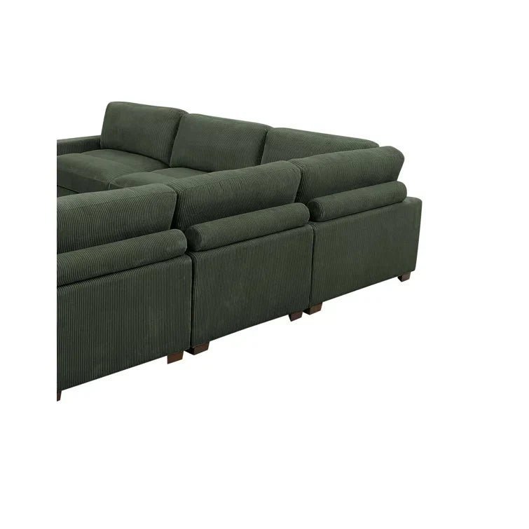 Aristedes 6 – Piece Corduroy Sectional - Image 12