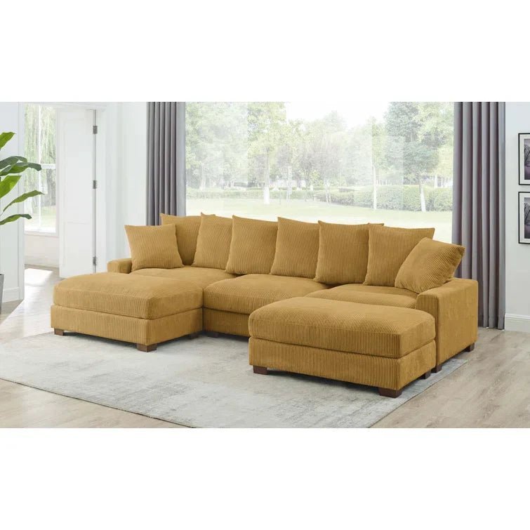 Ashira 5 – Piece Corduroy Sectional - Image 18