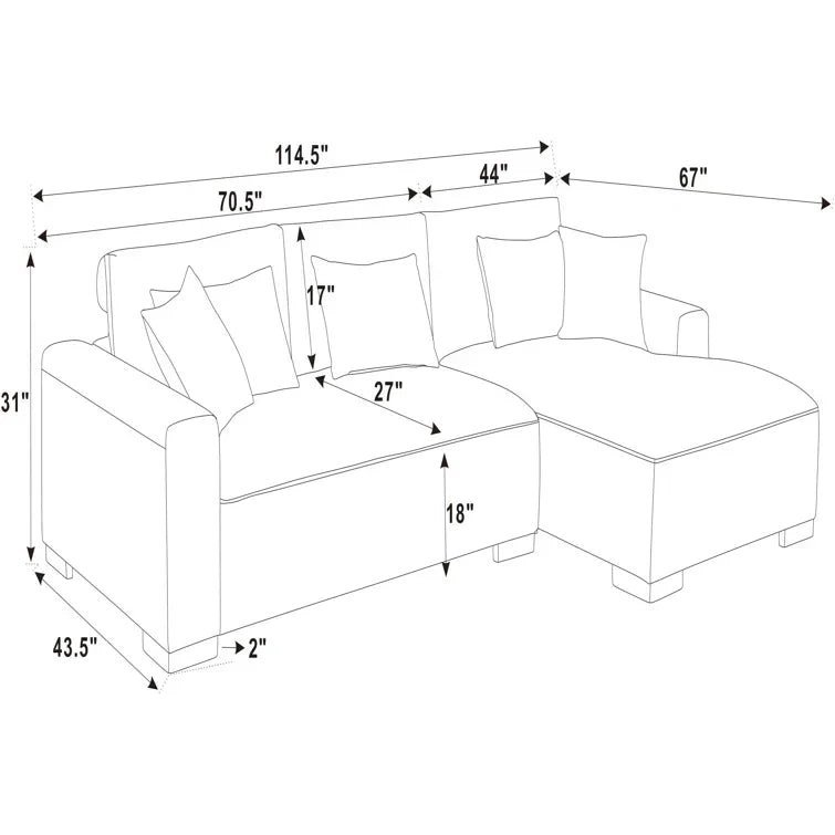 Asyiah 2 – Piece Upholstered Sectional - Image 14