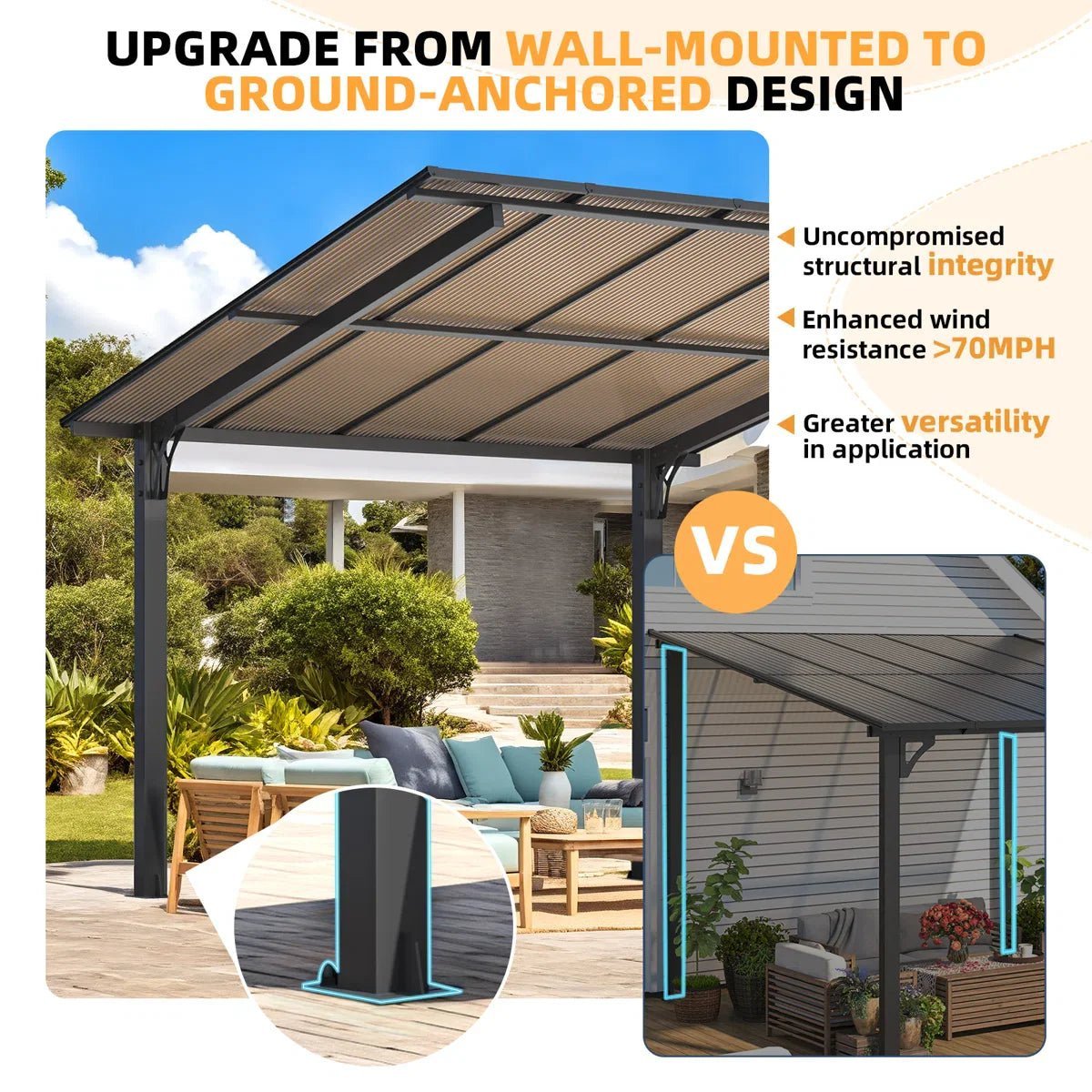 Freestanding Gazebo Outdoor Pergola For Patio - Image 4