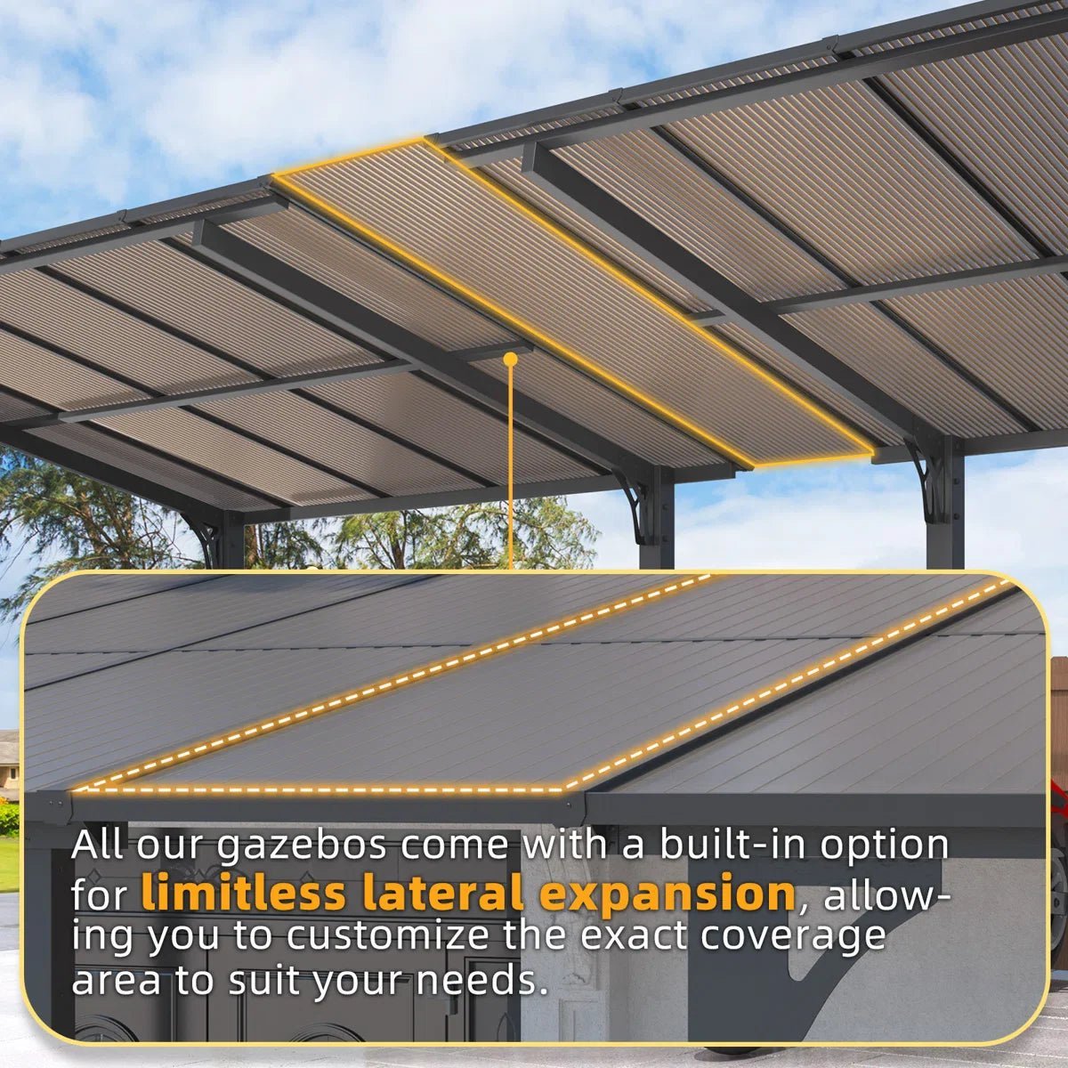 Freestanding Gazebo Outdoor Pergola For Patio - Image 3