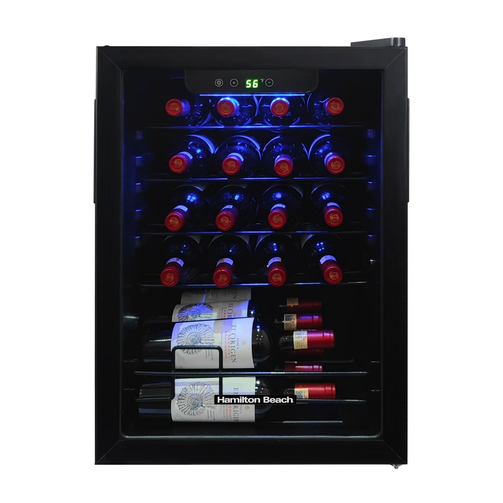 22 Bottle Wine Fridge, 2.6 Cu. ft. Wine Refrigerator with Glass Door and Touch Controls, Black - Image 2