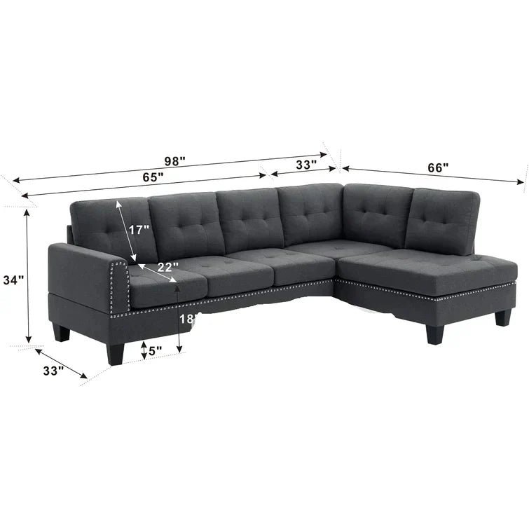 Louden 2 – Piece Upholstered Sectional - Image 5